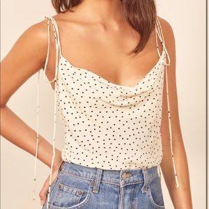 Reformation Leah Tank White Small